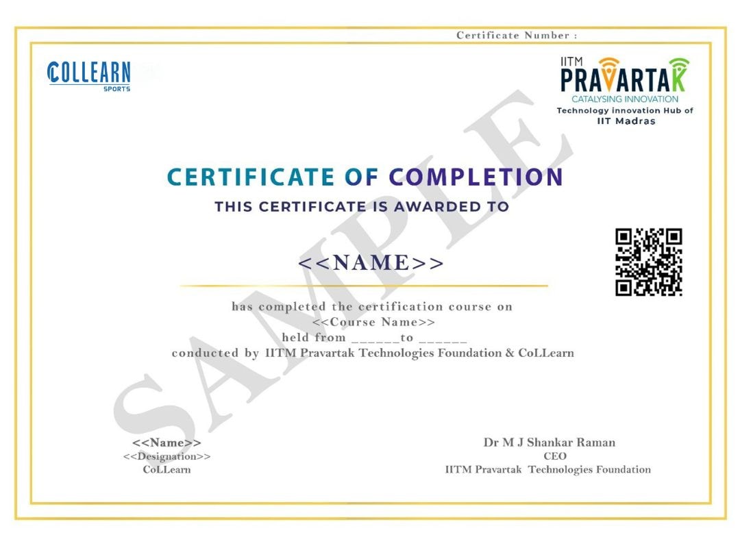 IITM Pravartak Certificate